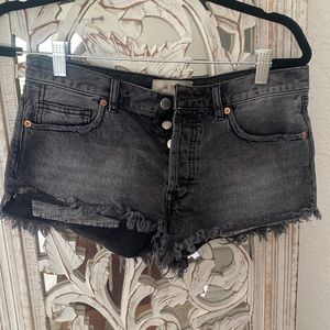 Free people dark denim shorts
